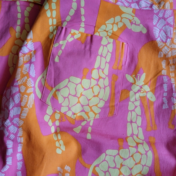 Vintage Lilly Pulitzer Wide Leg Giraffe Print NWT Size 6 - Picture 4 of 5